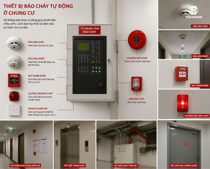 Hệ thống báo cháy tự động trong chung cư