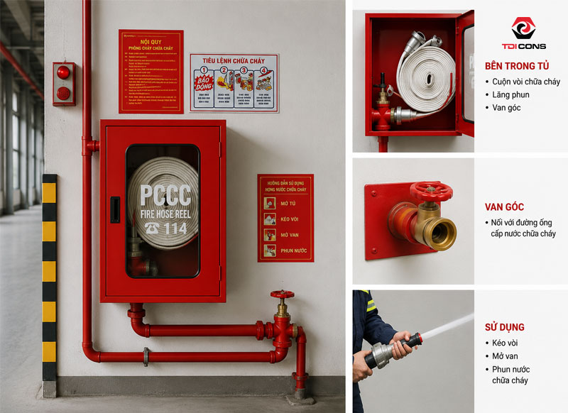 Hệ thống chữa cháy chung cư bằng họng nước vách tường