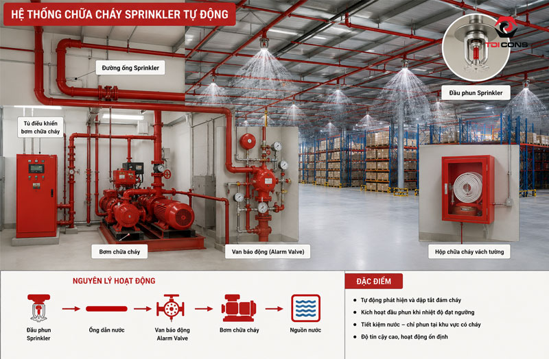 Hệ thống chữa cháy chung cư bằng Sprinkler tự động