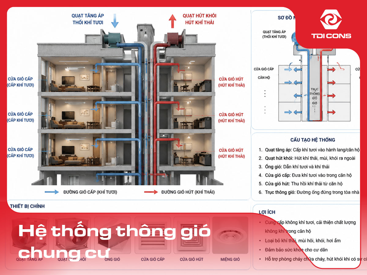 hệ thống thông gió chung cư
