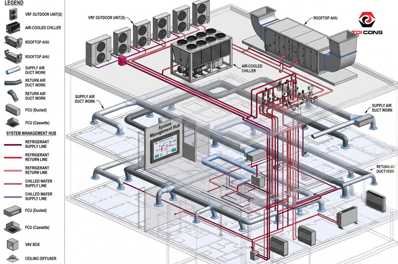 HVAC nghĩa là hệ thống sưởi ấm, thông gió và điều hòa không khí