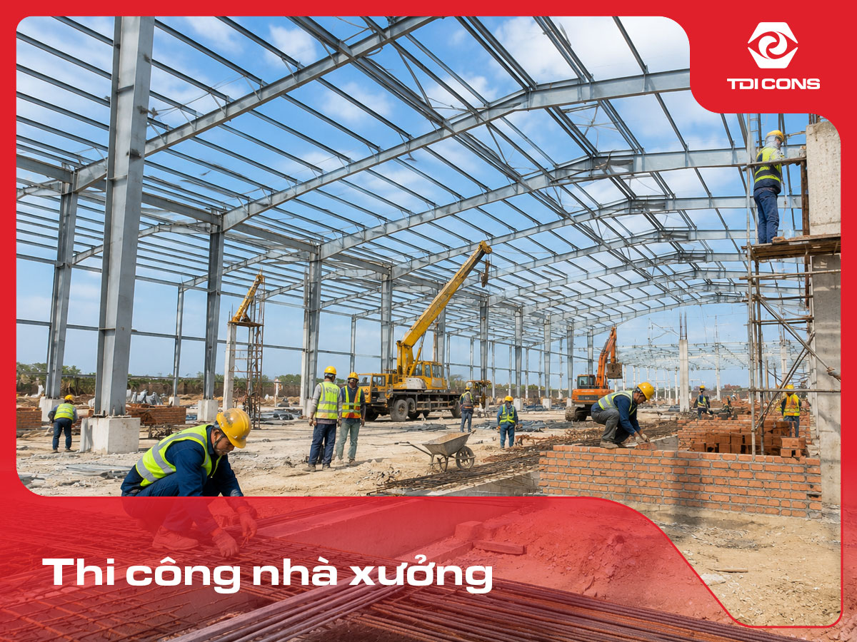 thi công nhà xưởng