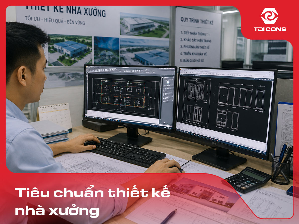 tiêu chuẩn thiết kế nhà xưởng