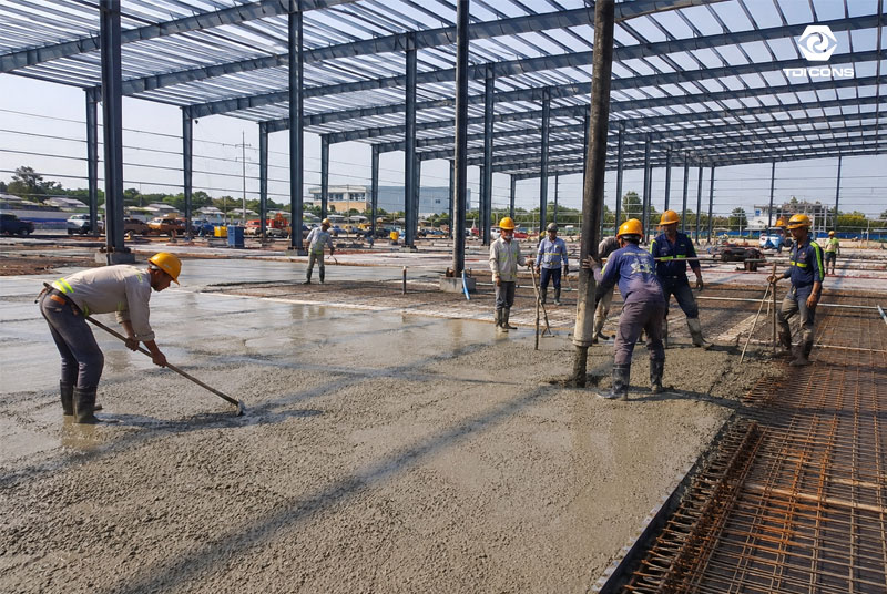 Đảm bảo tuân thủ đúng tiêu chuẩn thiết kế nền nhà xưởng, nhà máy công nghiệp