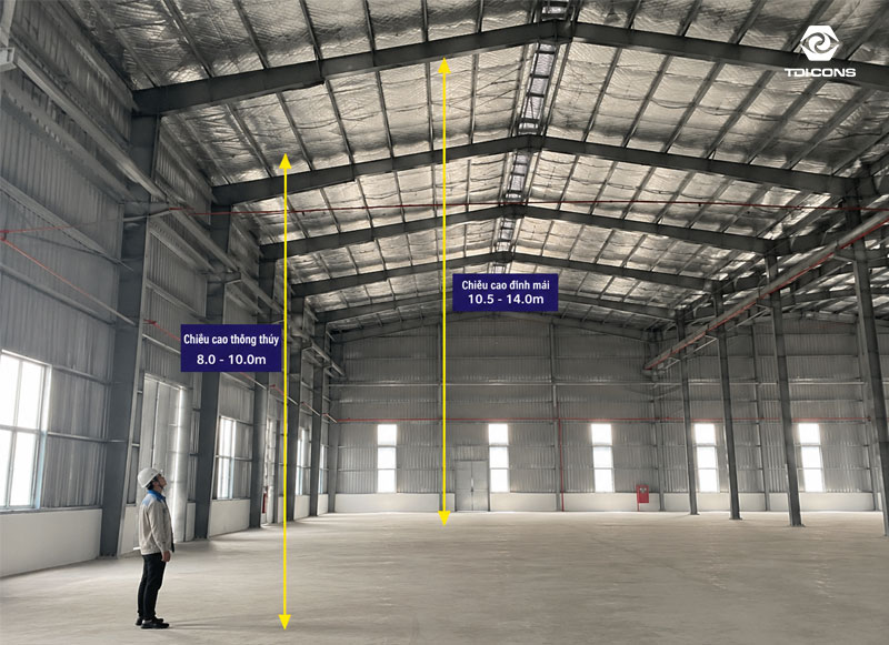 Chiều cao thông thủy của nhà xưởng
