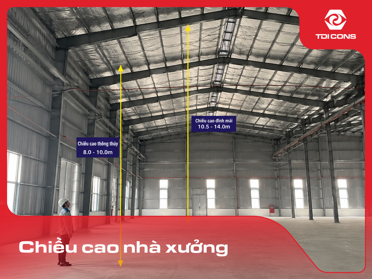 chiều cao nhà xưởng
