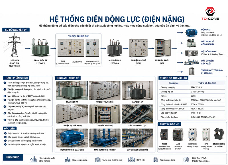 Hệ thống điện động lực (điện nặng)