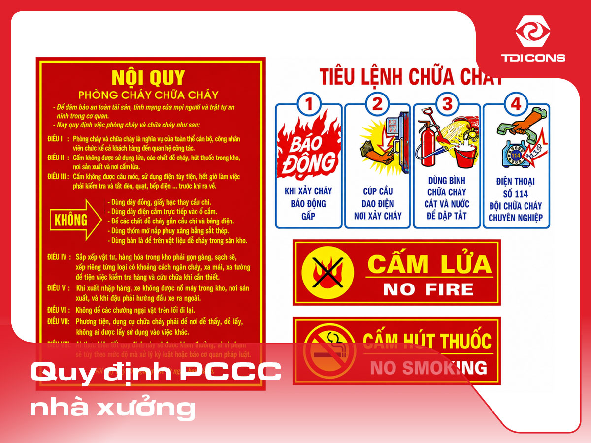 quy định về pccc nhà xưởng mới nhất