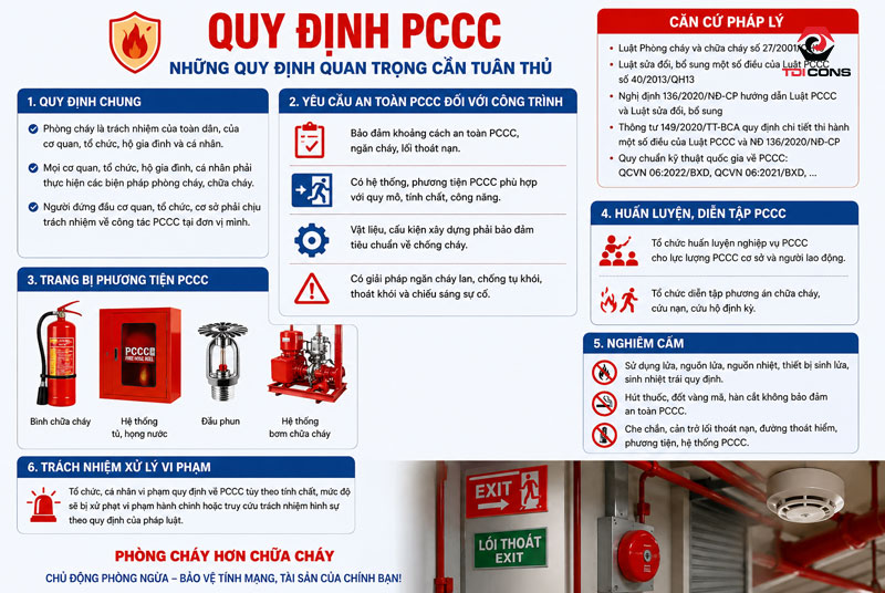 Quy định PCCC quan trọng cần tuân thủ