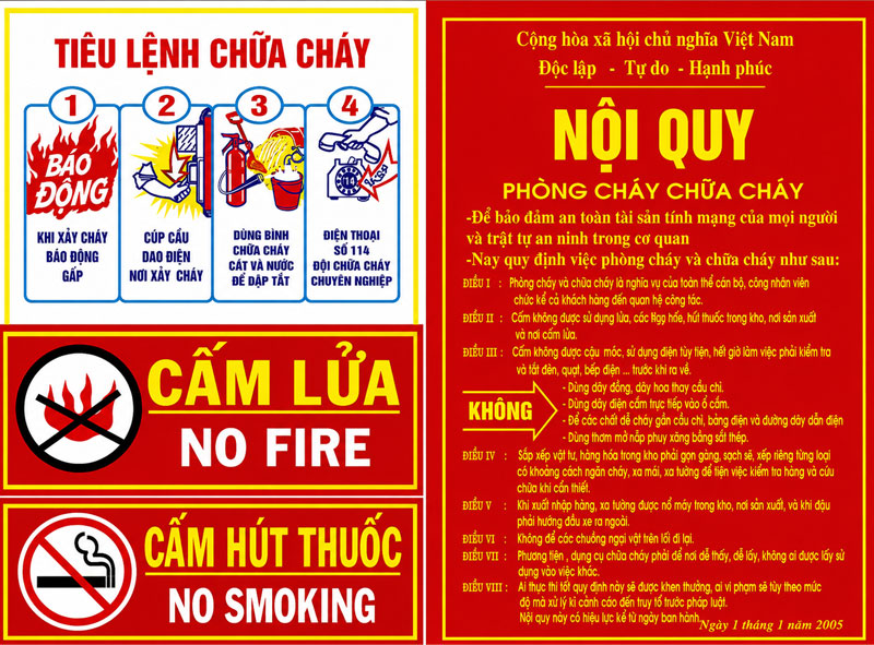 Quy định PCCC chung đối với mọi nhà xưởng