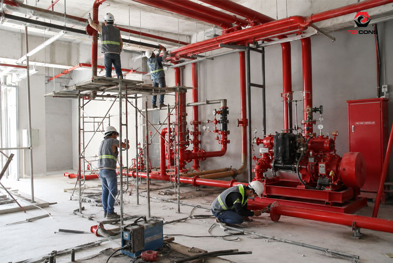 Thi công, lắp đặt các hạng mục PCCC