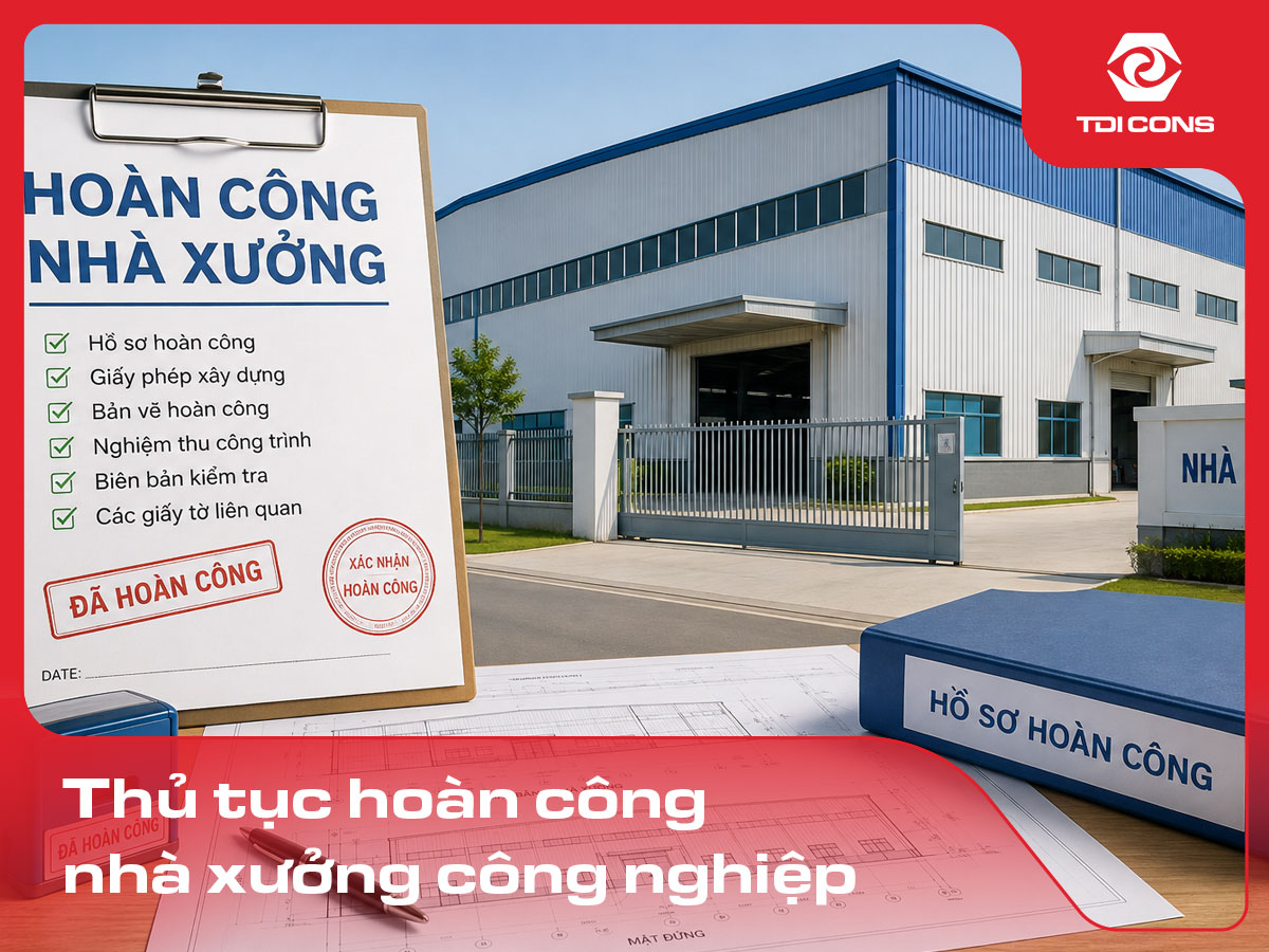 thủ tục hoàn công nhà xưởng trong khu công nghiệp