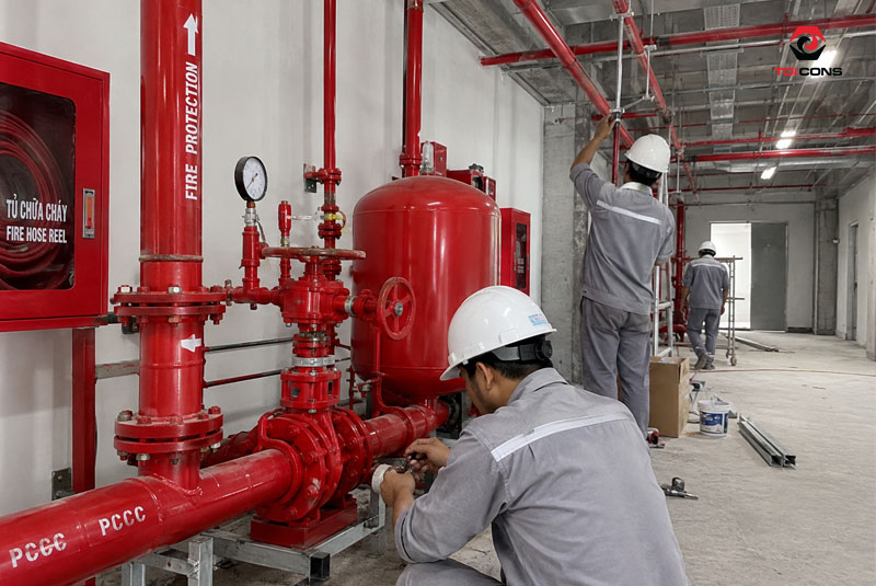 Nhà thầu cơ điện nhà xưởng thi công hạng mục pccc
